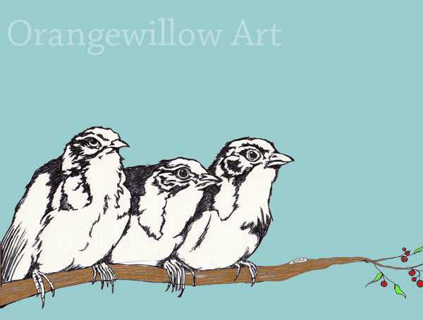 Bird Trio Print